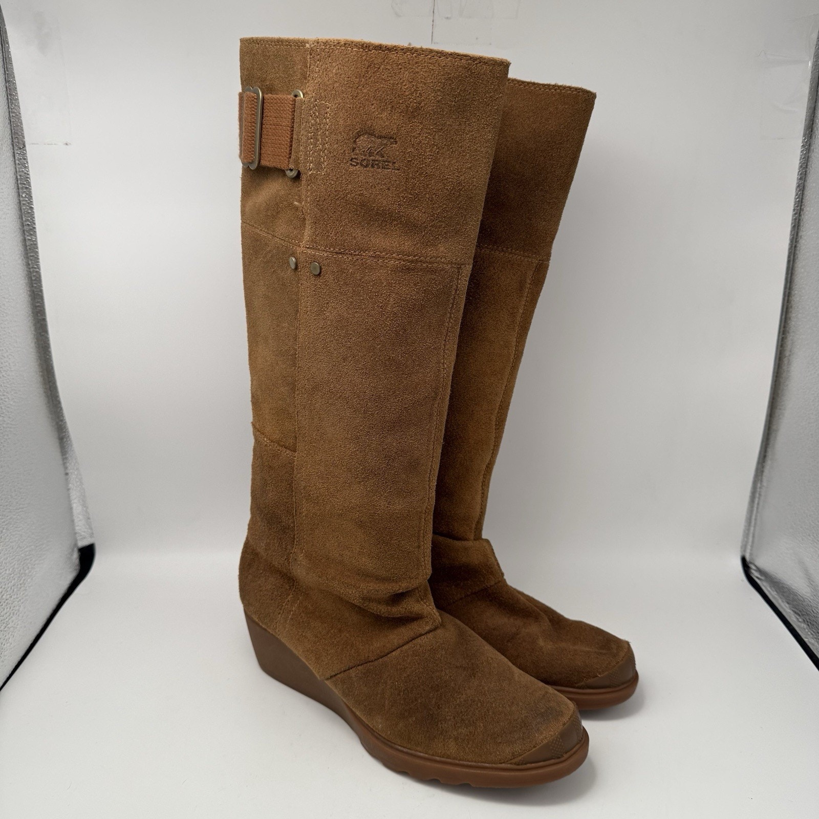 Sorel Waterproof Cold Weather Tall Boots Womens Size 8.5 Us Toronto Suede Winter